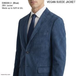 Enzo 2026 Vegan Suede jacket in L. Gray or Navy Blue