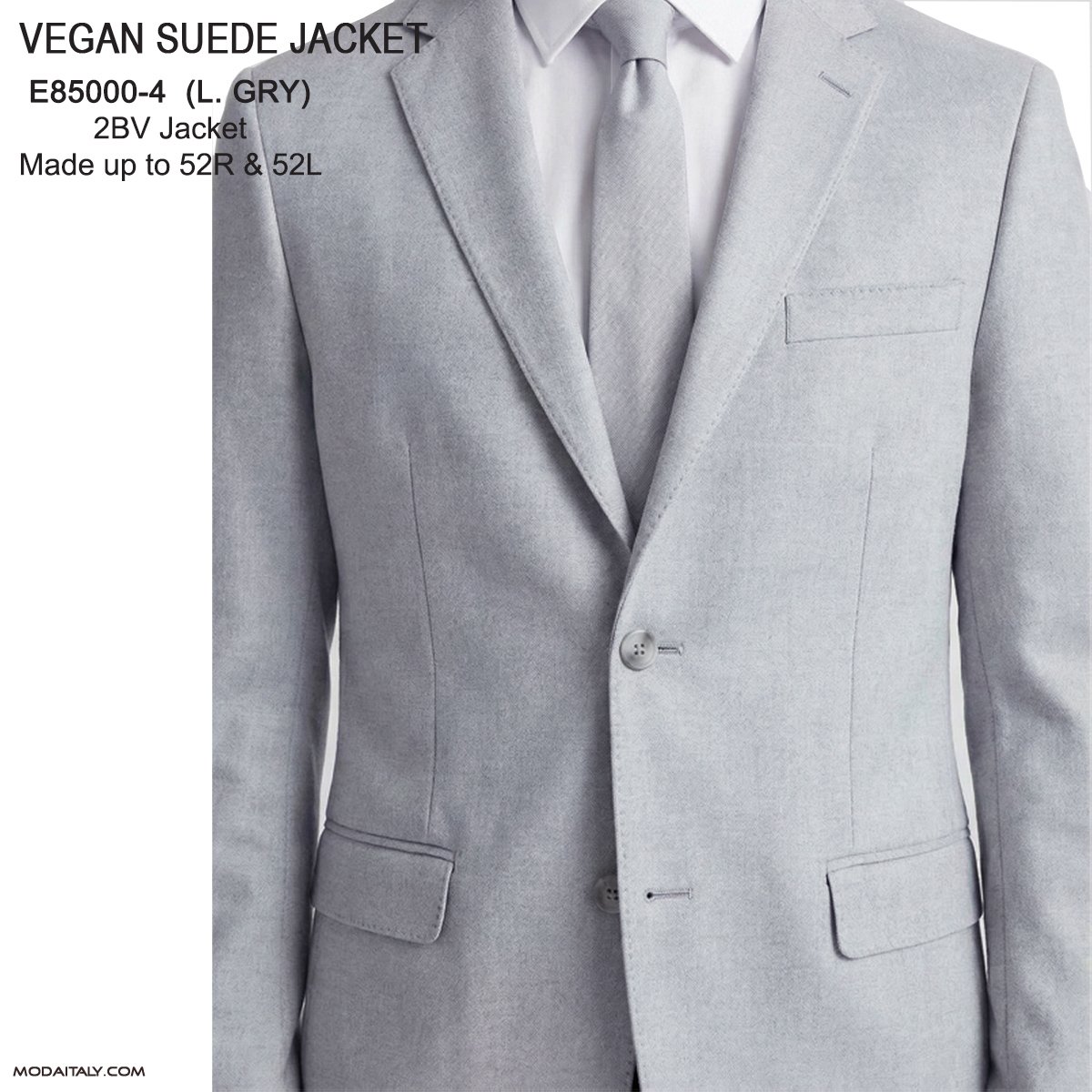 Enzo 2026 Vegan Suede jacket in L. Gray or Navy Blue - Image 2