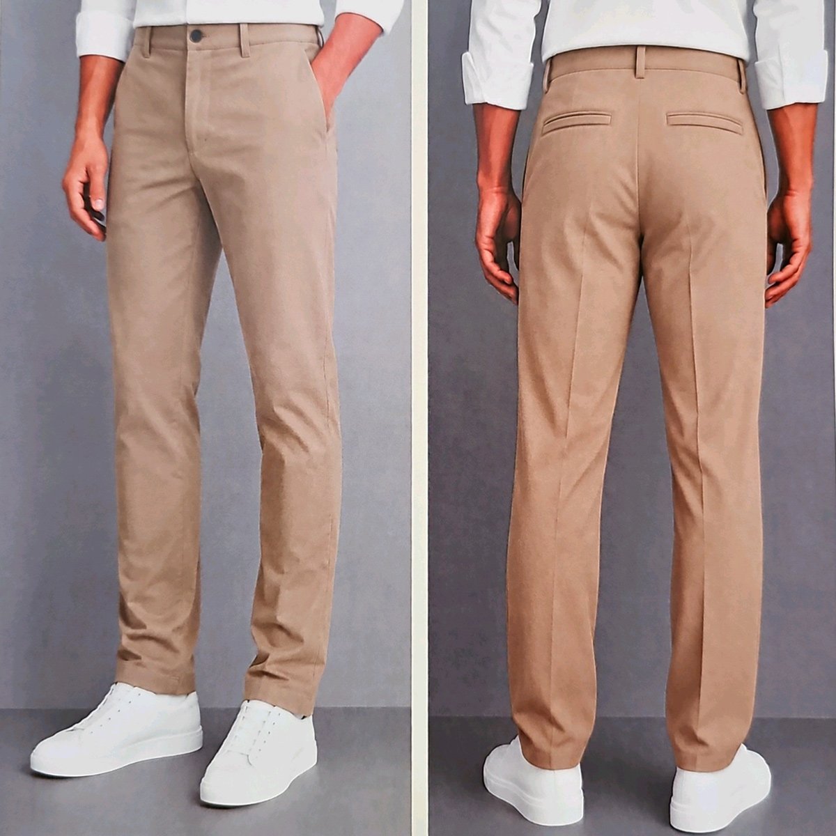 Enzo Tokyo 4 Way Stretch Fabrics in Black, Navy, Gray & Camel - Image 7